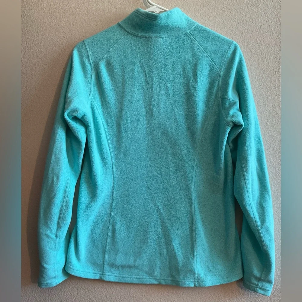 The North Face Women's Turquoise Thin‎ Quarter Zip Jacket size Medium Sweater - Picture 2 of 2